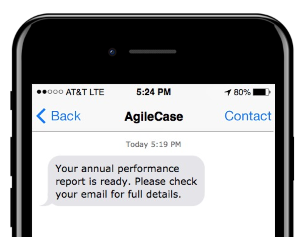 AgileCase Sending A Template SMS