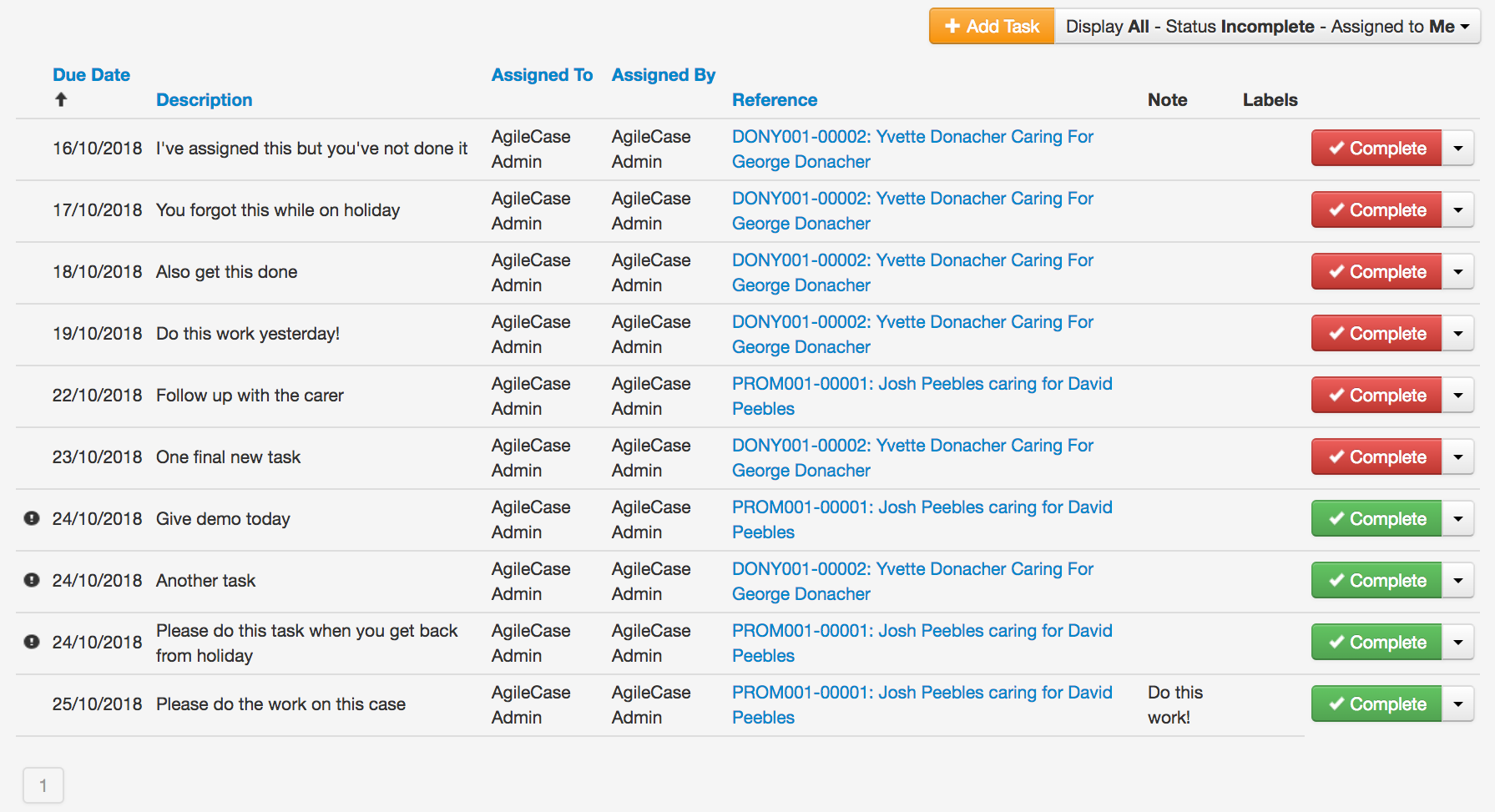 AgileCase Processing A Case